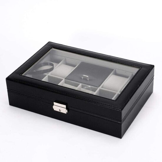 Multifunctional jewelry, watch and ring storage box 1