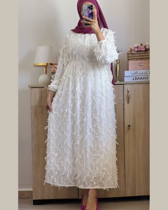 Robe Longue ceinturée sur les cotés