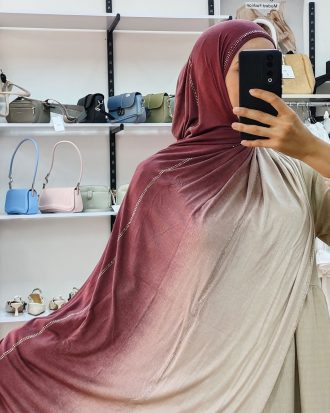 Châle Lycra dégradé strass