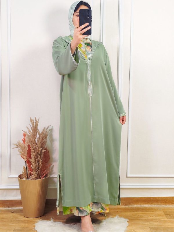 Jellaba Crêpe deux pièces