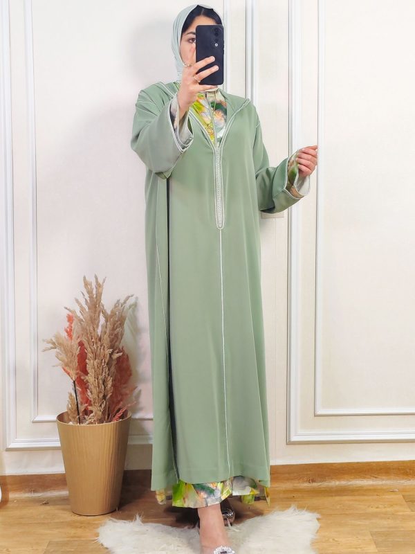 Jellaba Crêpe deux pièces