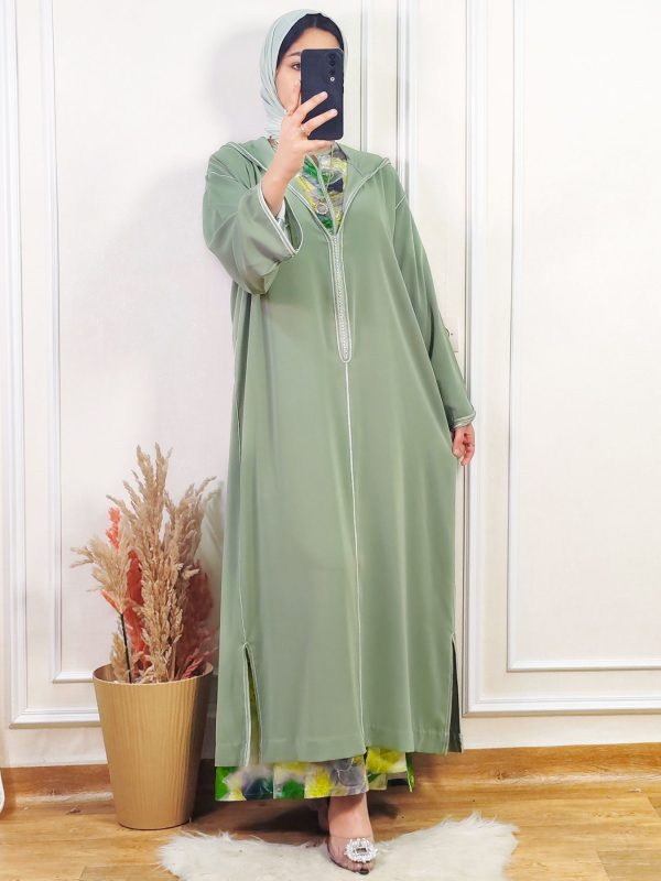 Jellaba Crêpe deux pièces