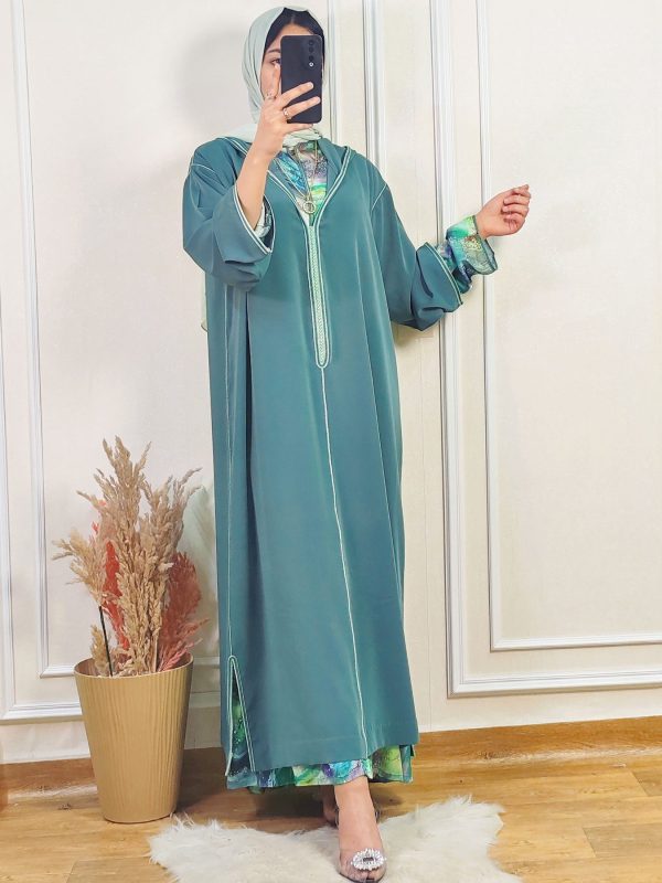 Jellaba Crêpe deux pièces