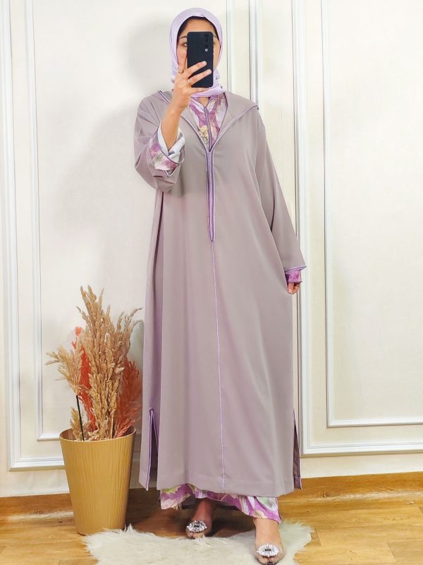 Jellaba Crêpe deux pièces