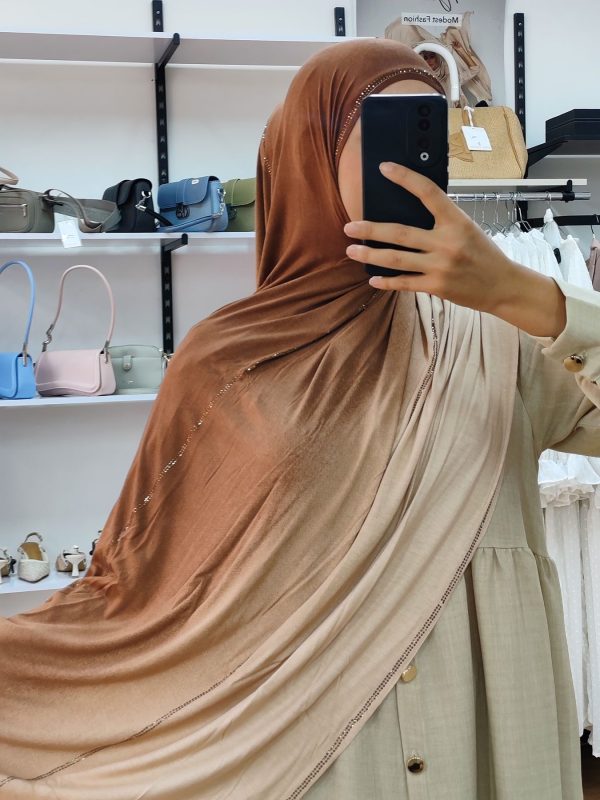 Châle Lycra dégradé strass