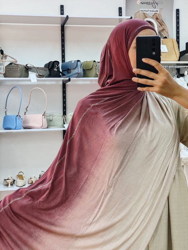 Châle Lycra dégradé strass