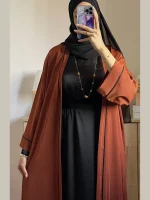 Abaya coupe over size 2 Pièces