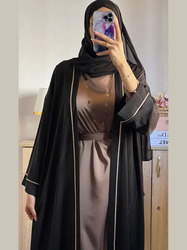 Abaya coupe over size 2 Pièces