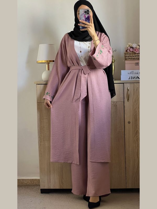 Ensemble Kimono brodé et pantalon