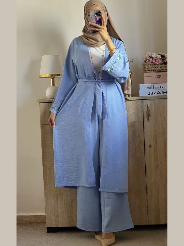 Ensemble Kimono brodé et pantalon