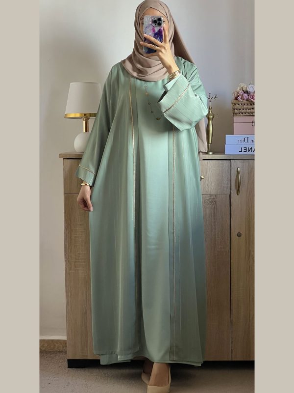 Abaya coupe over size 2 Pièces