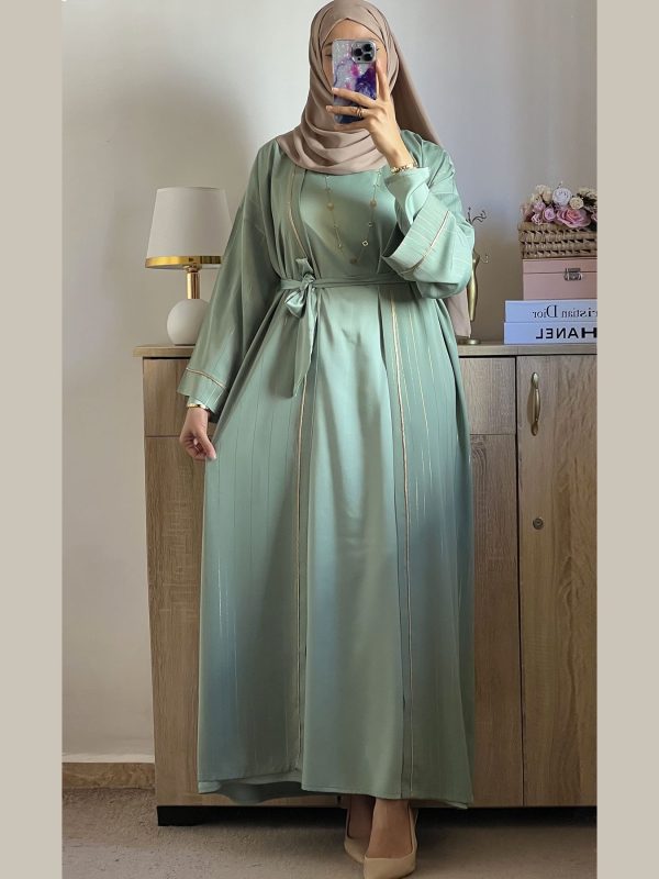 Abaya coupe over size 2 Pièces