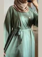 Abaya coupe over size 2 Pièces