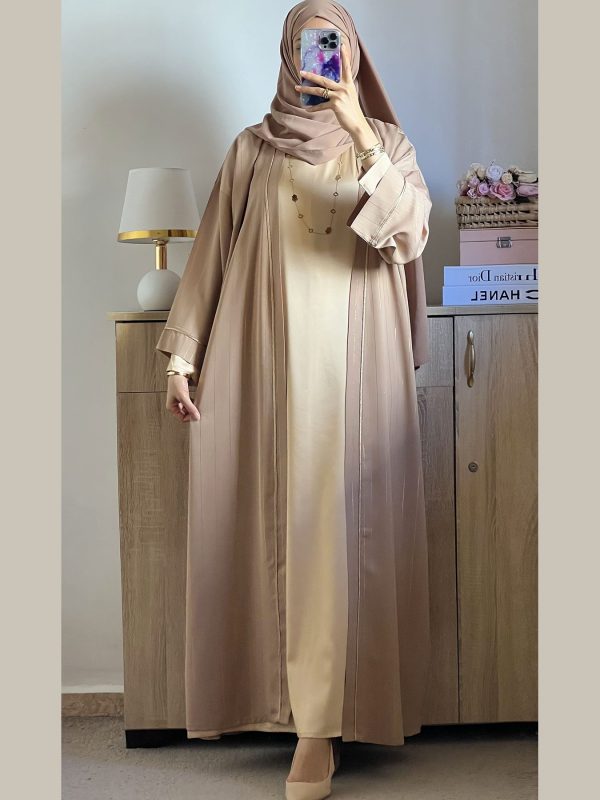 Abaya coupe over size 2 Pièces