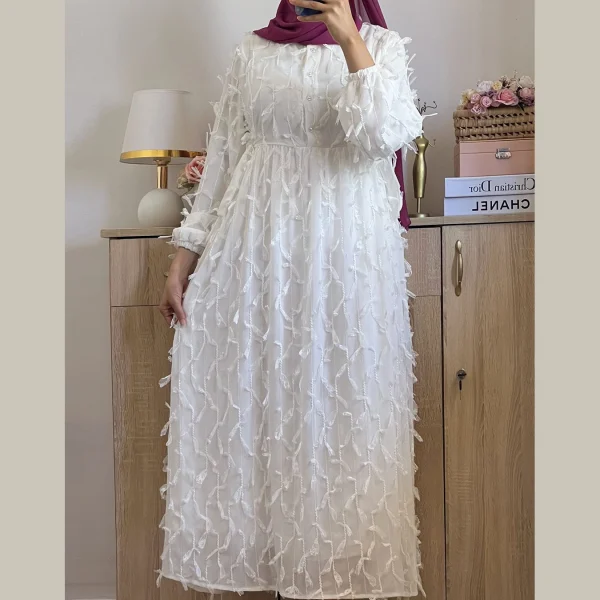 Robe Longue ceinturée sur les cotés
