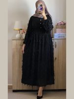 Robe Longue ceinturée sur les cotés