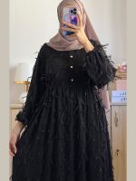 Robe Longue ceinturée sur les cotés
